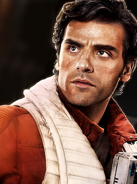 Oscar Isaac como Poe Dameron em cartaz de Star Wars - O Despertar da Força