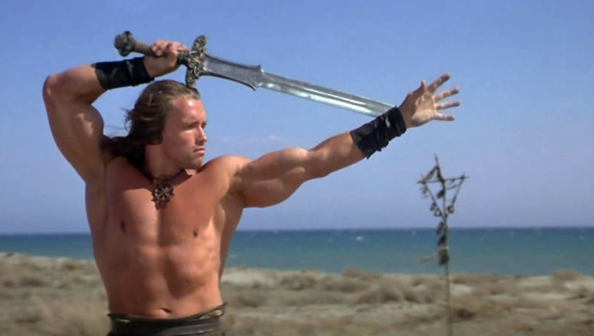 Arnold Schwarzenegger na adaptação de Conan para os cinemas