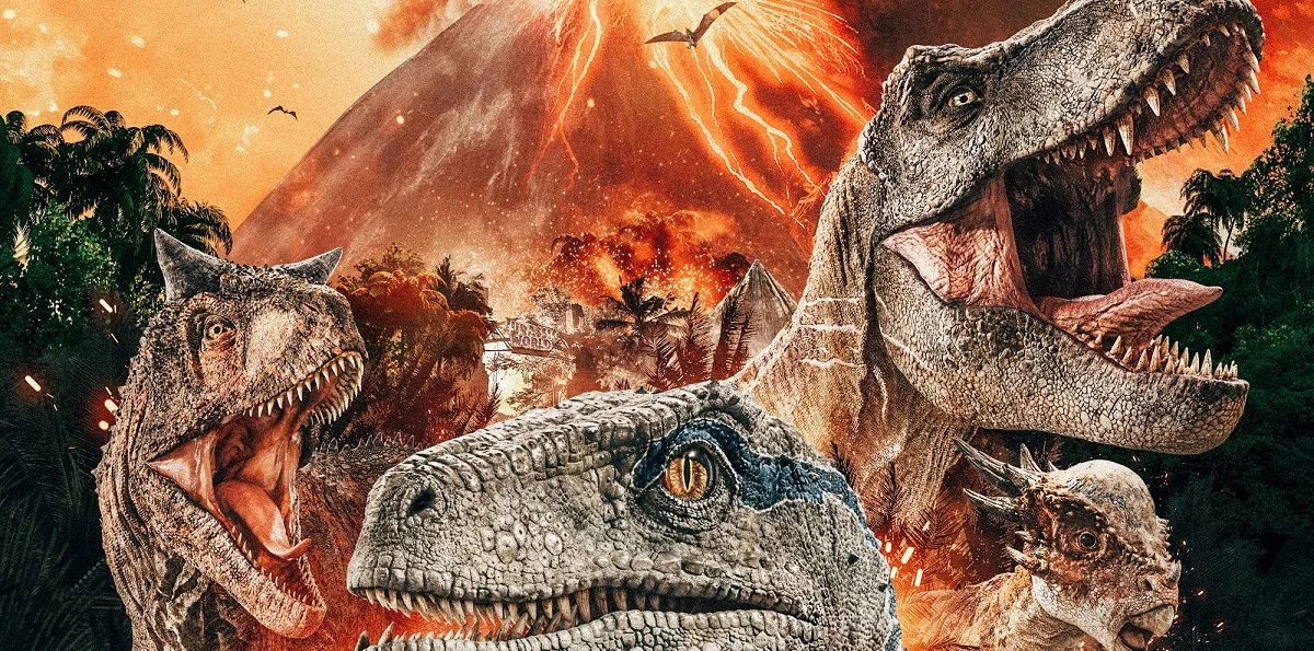 capa de Jurassic World: Reino Ameaçado filme no cinema