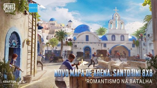 Novo mapa Arena Santorini chega ao PUBG MOBILE