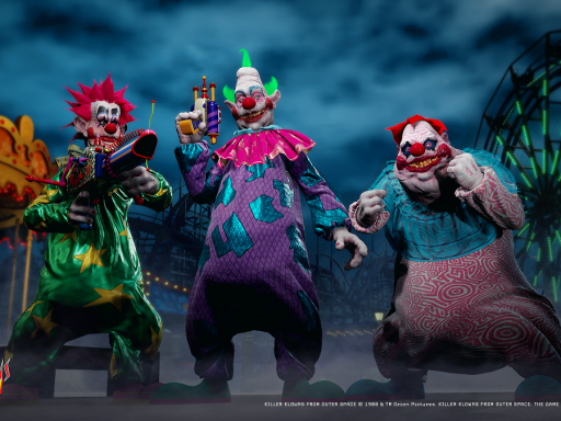 Imagem do game de Palhaços Assassinos do Espaço Sideral, Killer Klowns From Outer Space the game