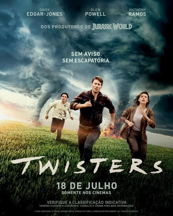 Novo pôster de Twisters traz Glen Powell e sua turma - Copia