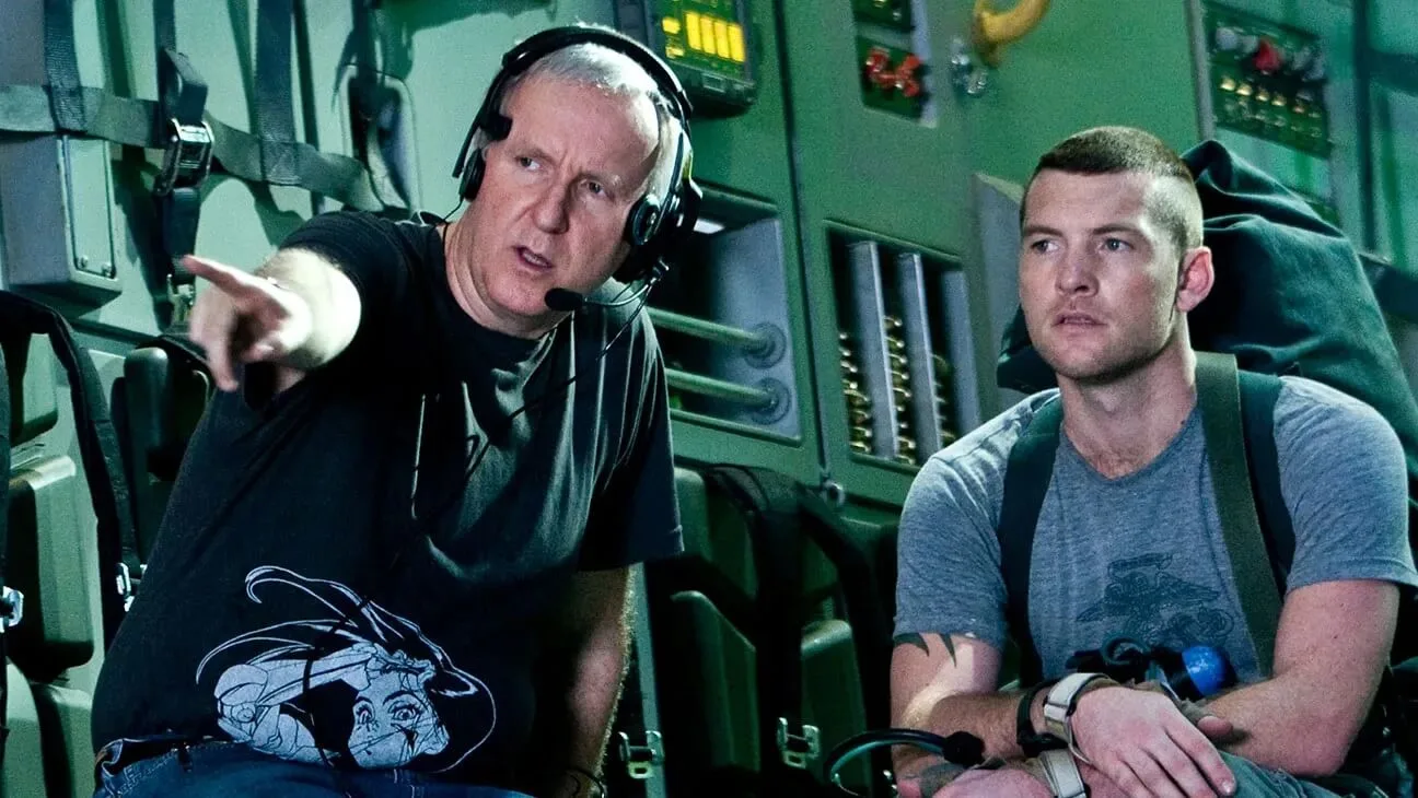 James Cameron no set de Avatar