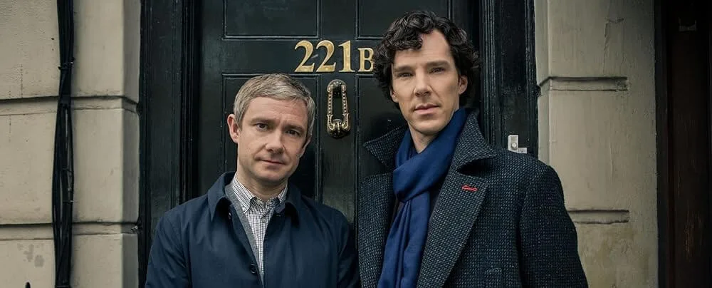 Série Sherlock, com Benedict Cumberbatch e Martin Freeman