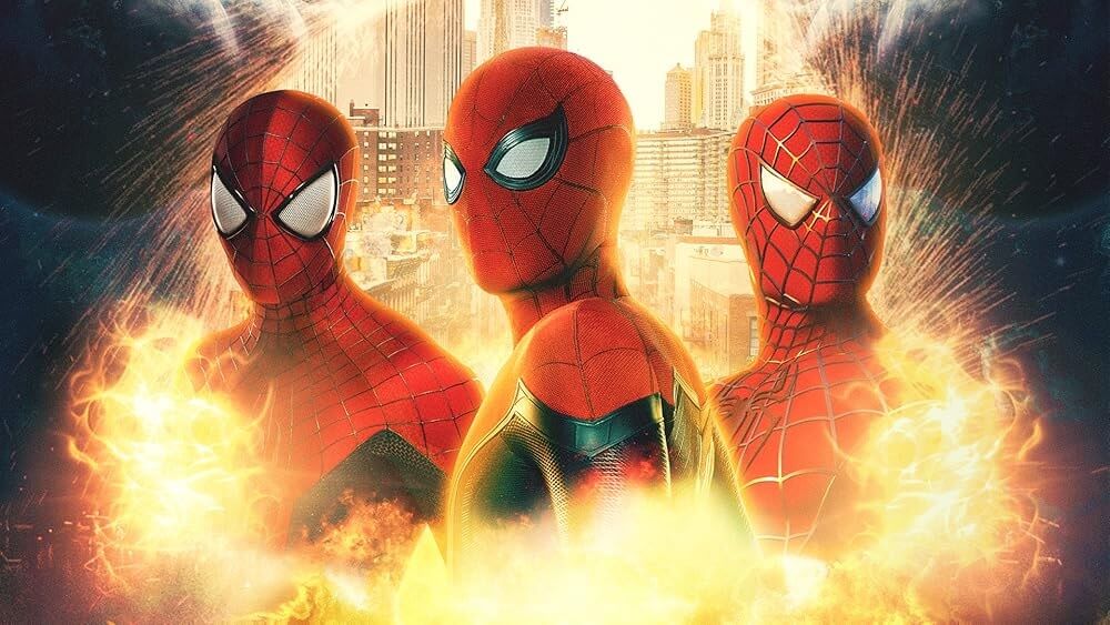 Andrew Garfield, Tom Holland e Tobey Maguire em 'Homem-Aranha: Sem Volta para Casa'