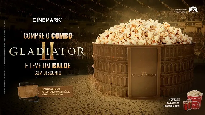 Cinemark apresenta combo oficial de Gladiador II