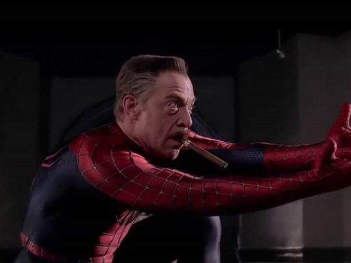 montagem de j. j. jameson vestido com o uniforme do homem-aranha