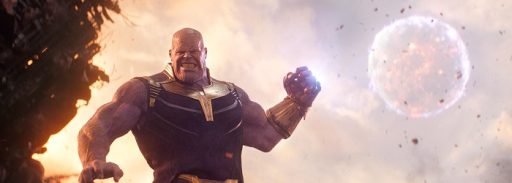 Thanos usando seus poderes em vingadores guerra infinita