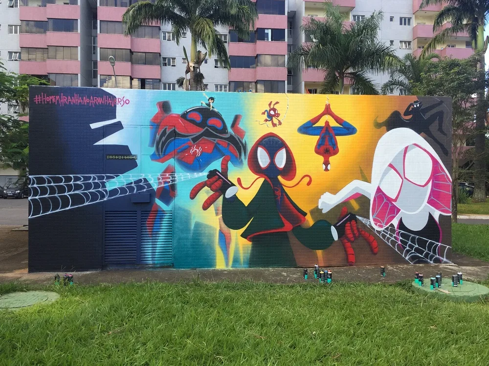 Homem-Aranha no Aranhaverso grafite