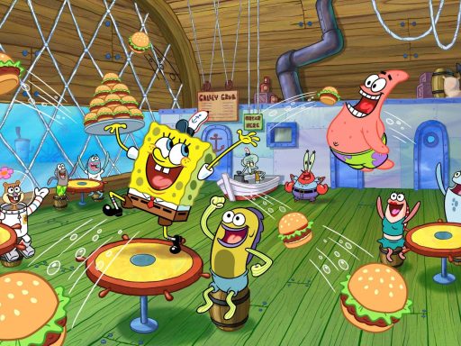 cena da animação bob esponja