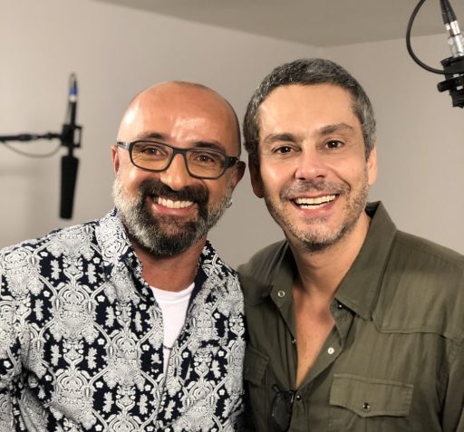 kiko mollica e alexandre nero em foto para o cinejornal do canal brasil