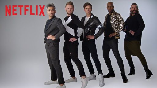 elenco de Queer Eye na capa da 3a temporada pela netflix