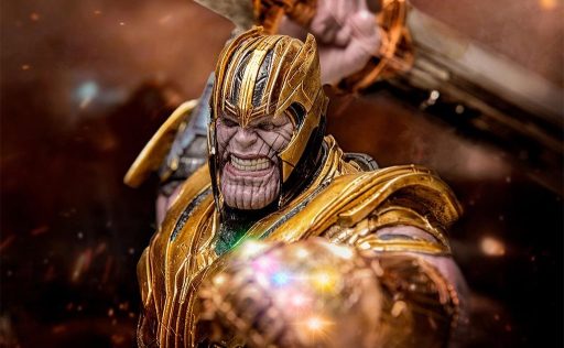 marvel iron studios vingadores ultimato thanos estatueta