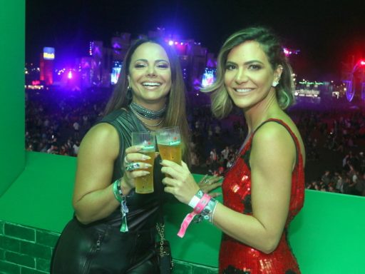 viviane araújo e carol sampaio no heineken lounge do rock in rio