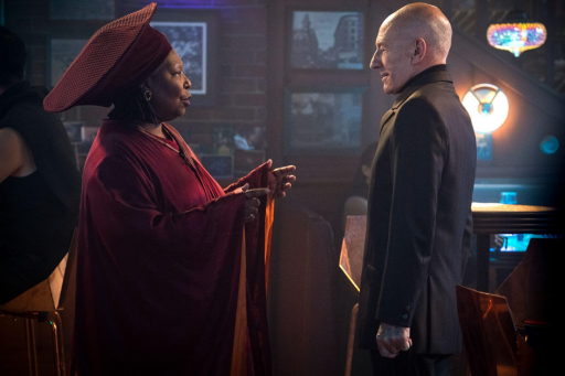 Whoopi Goldberg e patrick stewart na 2a temporada de star trek picard