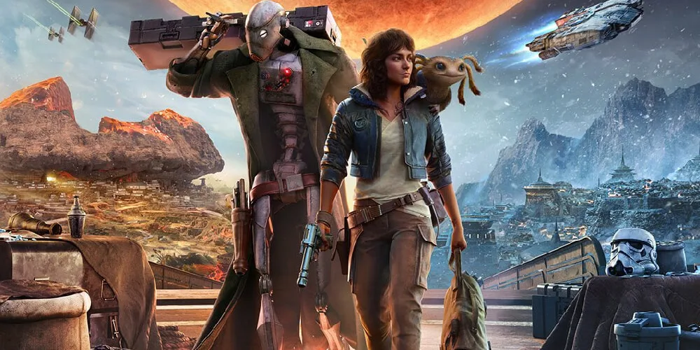 Pôster de Star Wars Outlaws, da Ubisoft