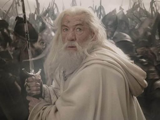 Gandalf de Ian McKellen em O Senhor dos Anéis