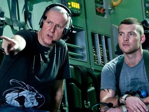 James Cameron no set de Avatar