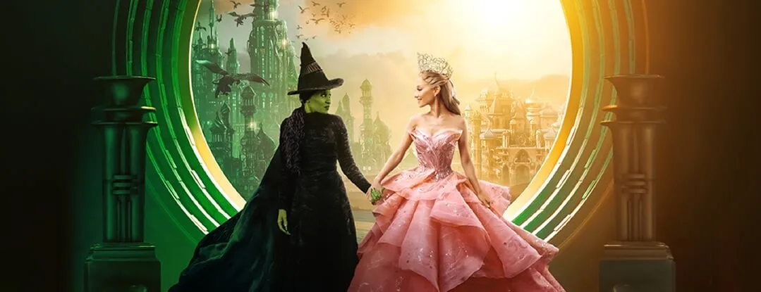 Glinda e Elphaba em Wicked, o filme