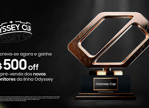 Samsung oferece R$ 500 de desconto na pré-venda dos novos monitores Odyssey para quem se registrar na Odyssey Cup