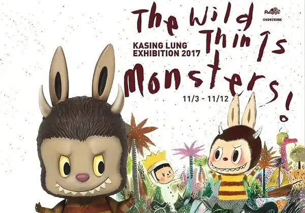 Cartaz da exposição The Wild Things Monsters de Kasing Lung, 2017