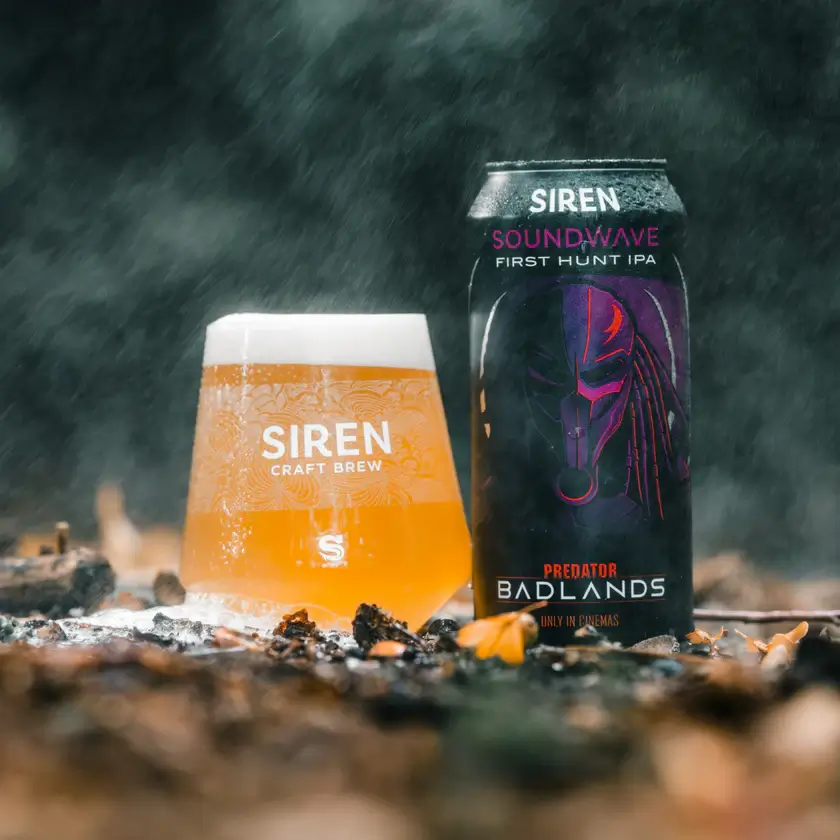 Soundwave First Hunt, IPA da Siren Craft Brew em homenagem a Predator Badlands